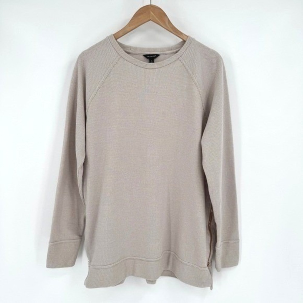 The Limited‎ Beige Waffle Knit Long Sleeve Pullover Top Women's Size XL
